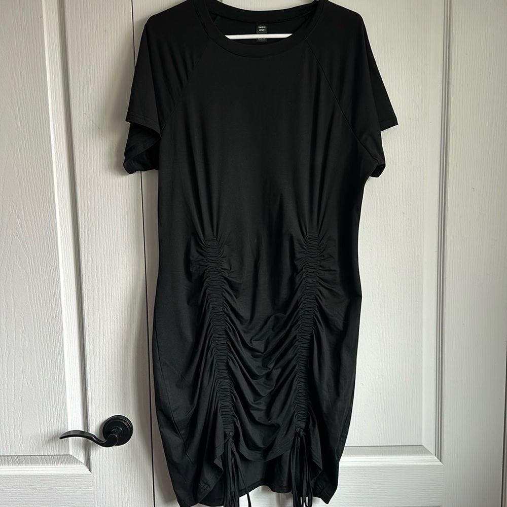 Rouched detail tshirt dress